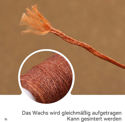 Leder Faden Set 150D Wachsfaden150m Ledernähgarn Kaffeebraun