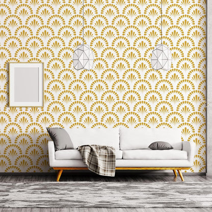 Selbstklebende Geometrische Gold Tapete 44.5x500cm für Bad und Küche