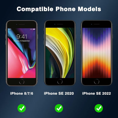 Panzer Schutzglas iPhone SE 2020/2022 8/7/6 9H Kratzfest HD 2er Pack