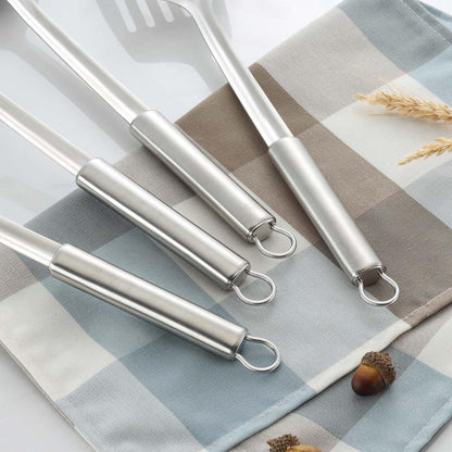 Pleafind Edelstahl Suppenkelle Wender Set Aufhängeloch 34.5cm 37cm
