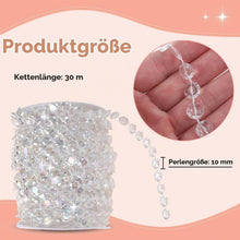 Kristallperlen Girlande 30m – Hochzeit, Party & DIY Deko