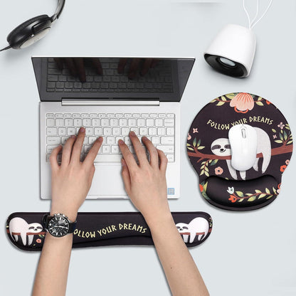 Ergonomisches Mauspad Handgelenkauflage Tastatur Set 2in1 Soft