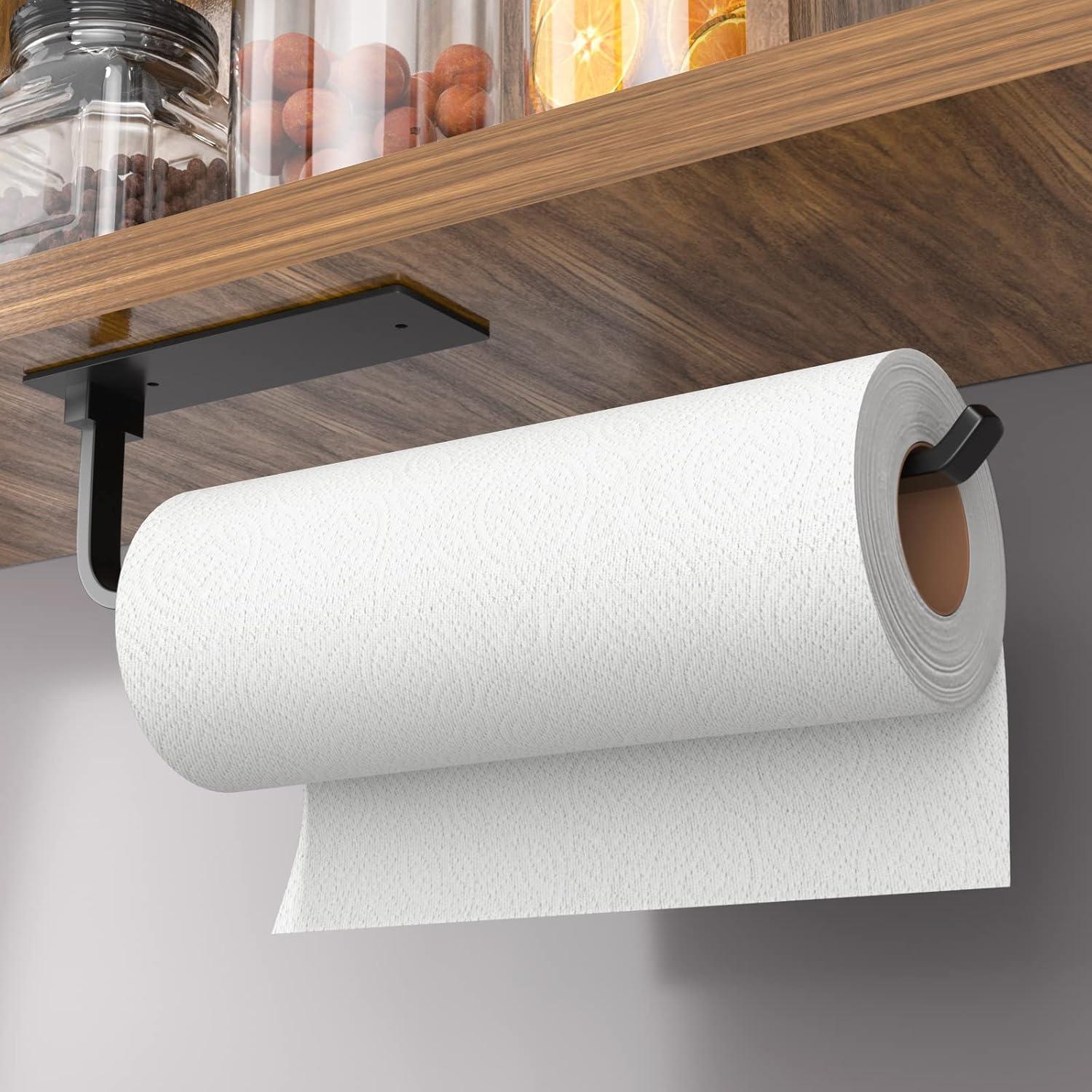 Küchenrollenhalter Aluminium mattschwarz selbstklebend/bohrbar