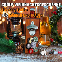 Flaschenöffner Wand Holz Magnet Bier Geschenk Männer Freund