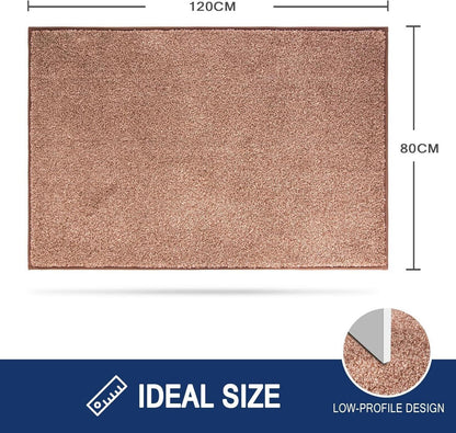 Schmutzfangmatte Innen 80x120 cm Braun rutschfest waschbar