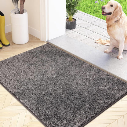 Schmutzfangmatte Innen rutschfeste 50 x 80 cm Fußmatte Hellgrau