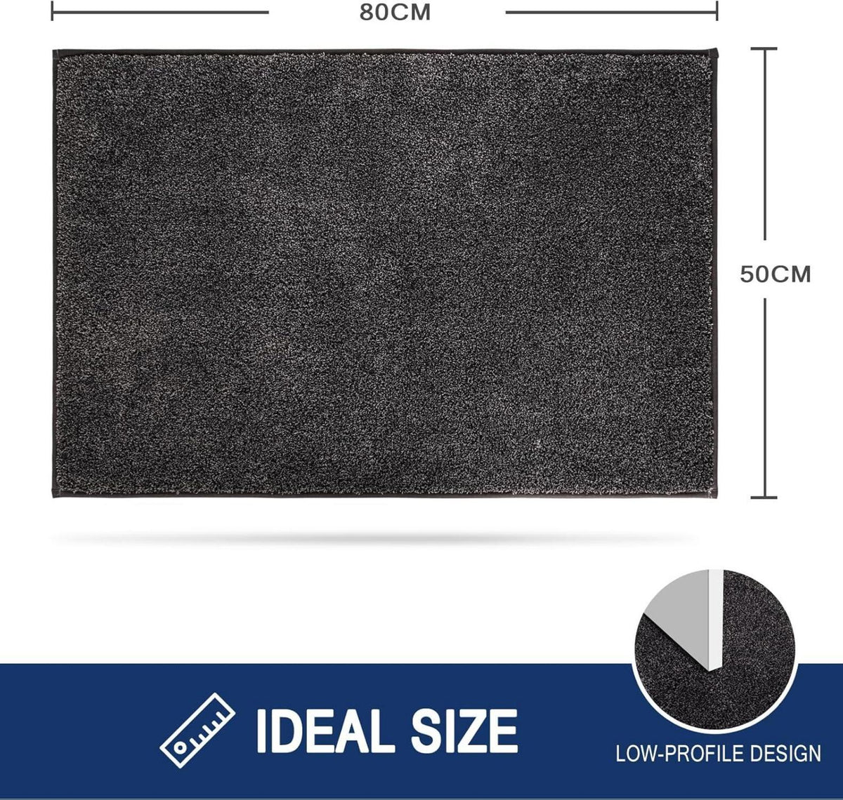 Schmutzfangmatte 50x80cm rutschfest waschbar Sauberlaufmatte