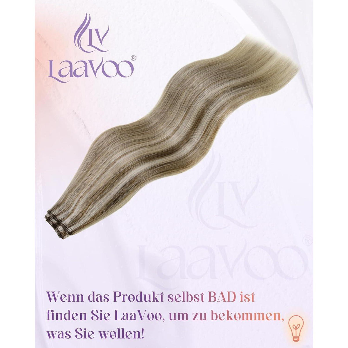 Echthaar Tressen Braun Blond 35cm zum Einnähen