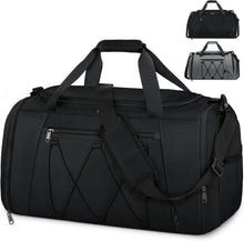 Sporttasche NUBILY 40L Schwarz Nassfach Schuhfach Duffle Gym Bag