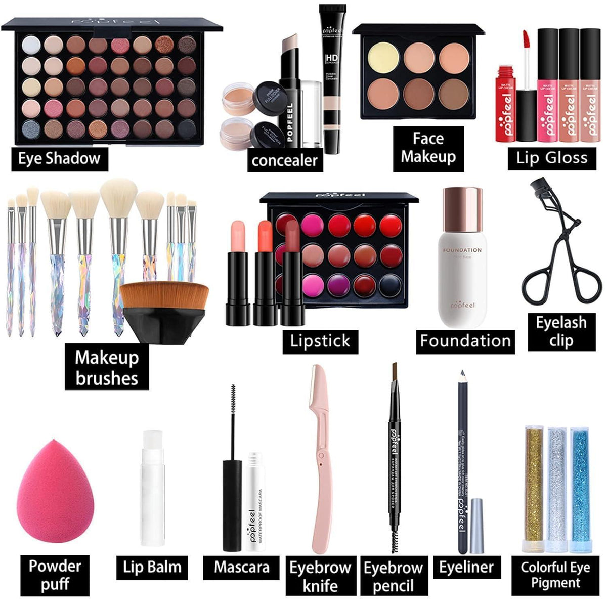 Joyeee Make-Up Set – Komplettes Schmink Geschenkset für Damen & Teenager