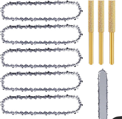 Mini Sägeketten 6 Zoll: 5 Stück Universal Kettensägenketten