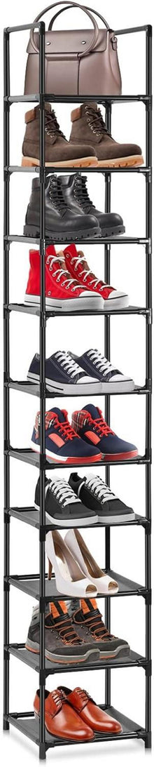 Vertikales Schuhregal mit 10 Ebenen stapelbarer Organizer