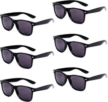 Bunte Neon Sonnenbrille Vintage Party Herren Damen 6er Set