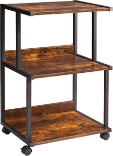 Druckerständer mit Regal, Rollen & 3 Ebenen - Büro-Organizer