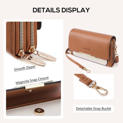 Kleine Damen Umhängetasche Crossbody Handy in Lederoptik