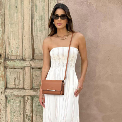 Kleine Damen Umhängetasche Crossbody Grün in Lederoptik