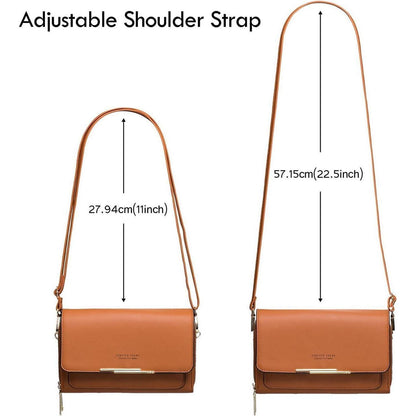 Kleine Damen Umhängetasche Crossbody Grün in Lederoptik