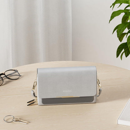 Roulens Damen PU Leder Handy Umhängetasche Crossbody
