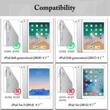 EasyAcc iPad 9.7 Hülle mit Stifthalter, Auto