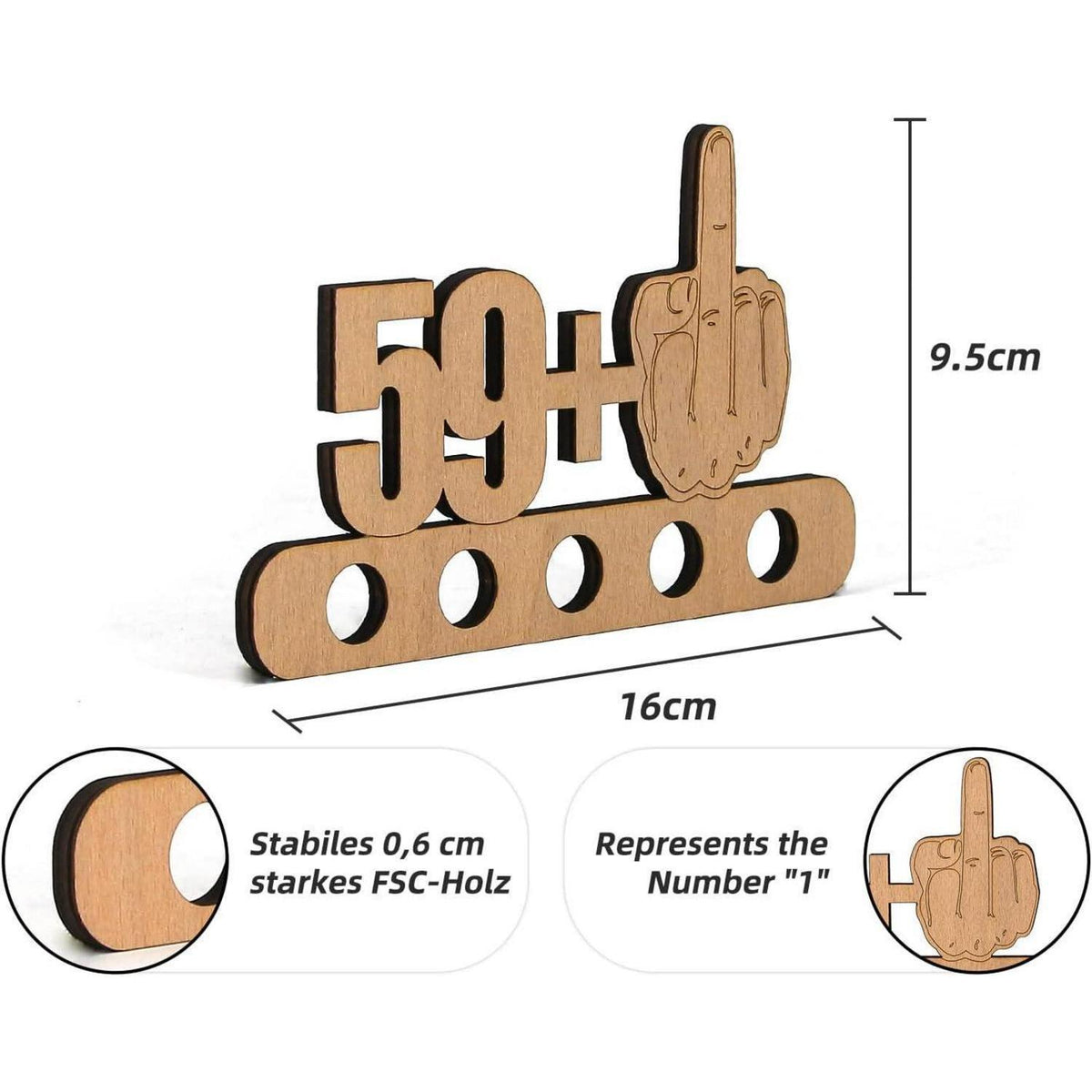 Geldgeschenk 60. Geburtstag Holz mit Gravur & Gästebuch Funktion