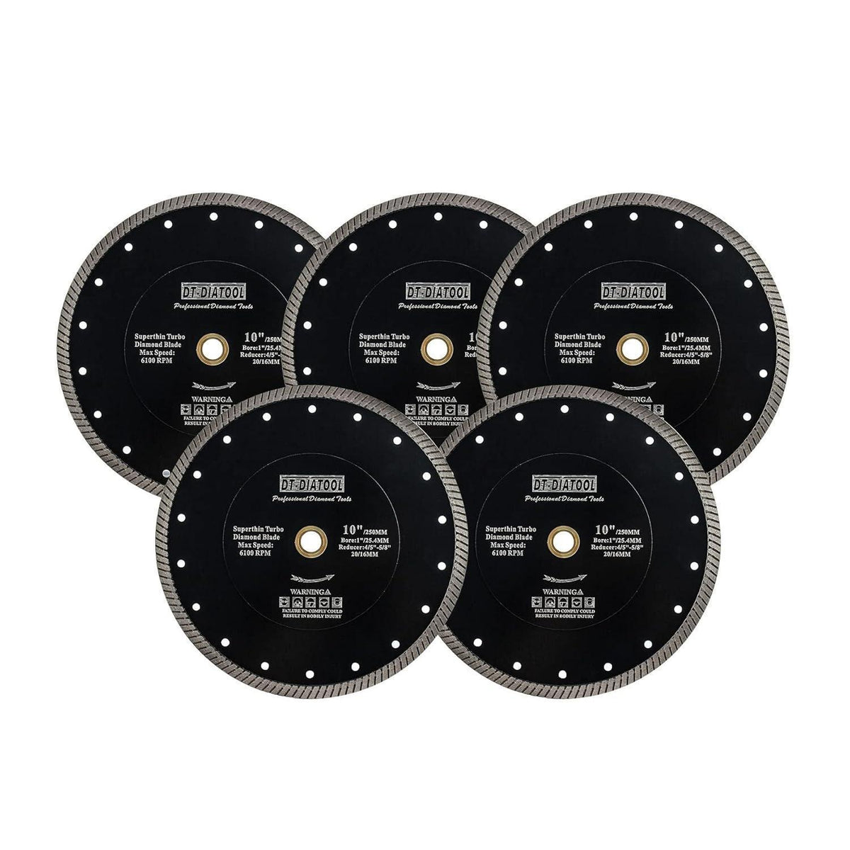 Diamant-Sägeblatt 250mm 5 Stück superdünn für Fliesen