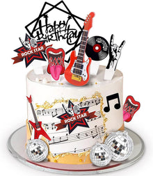 Musik Gitarre Disco Ball Kuchen Topper Rock Roll Cupcake Dekoration