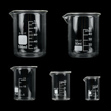 Messbecher aus Borosilikatglas Set 5 Stück 5-100ml Laborglas