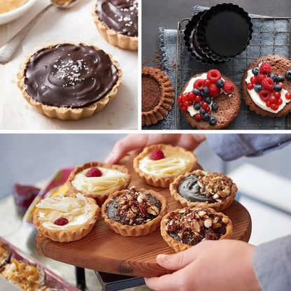 10 Mini Tarteformen mit Hebeboden – Antihaft & Rostfrei