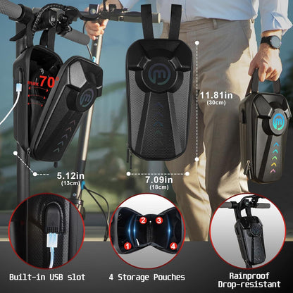 E Scooter Schloss wasserdichte Tasche Handschellenschloss Schwarz