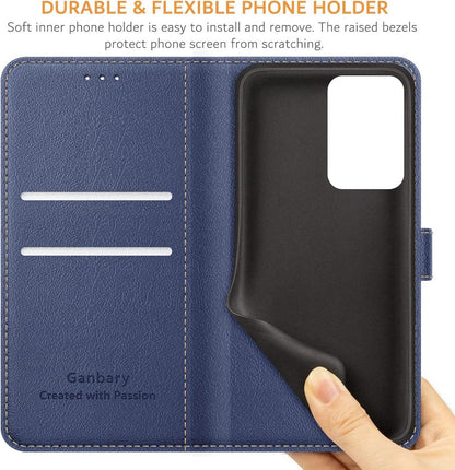 Handyhülle Xiaomi 13 Lite Leder Klapphülle Blau