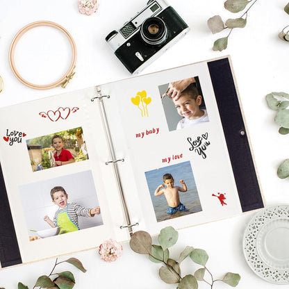 AIOR 30pcs Nachfüll Seiten für Leinen Fotoalben Selbstklebend 26x21cm - 60 Seiten