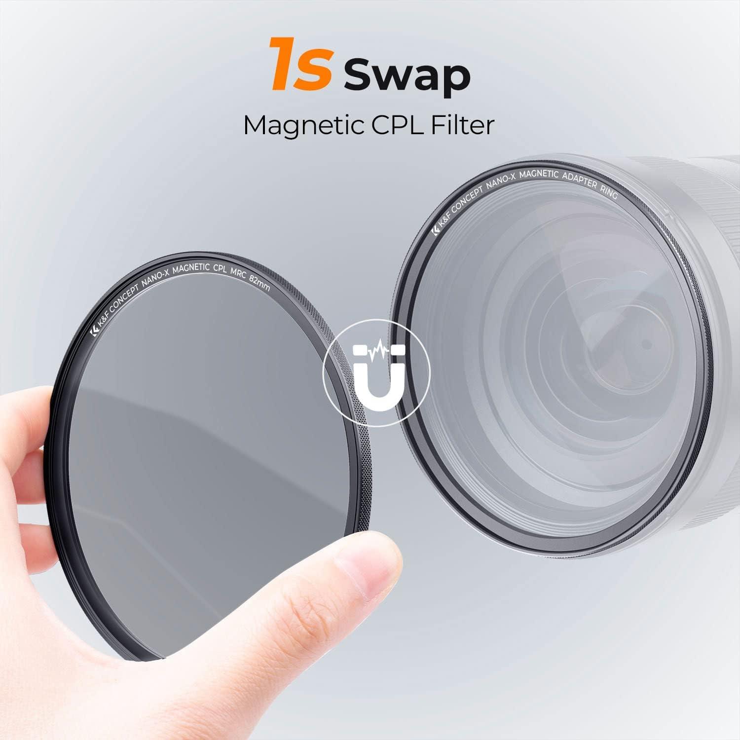 72mm Magnetischer CPL-Filter mit Adapterring - Nano
