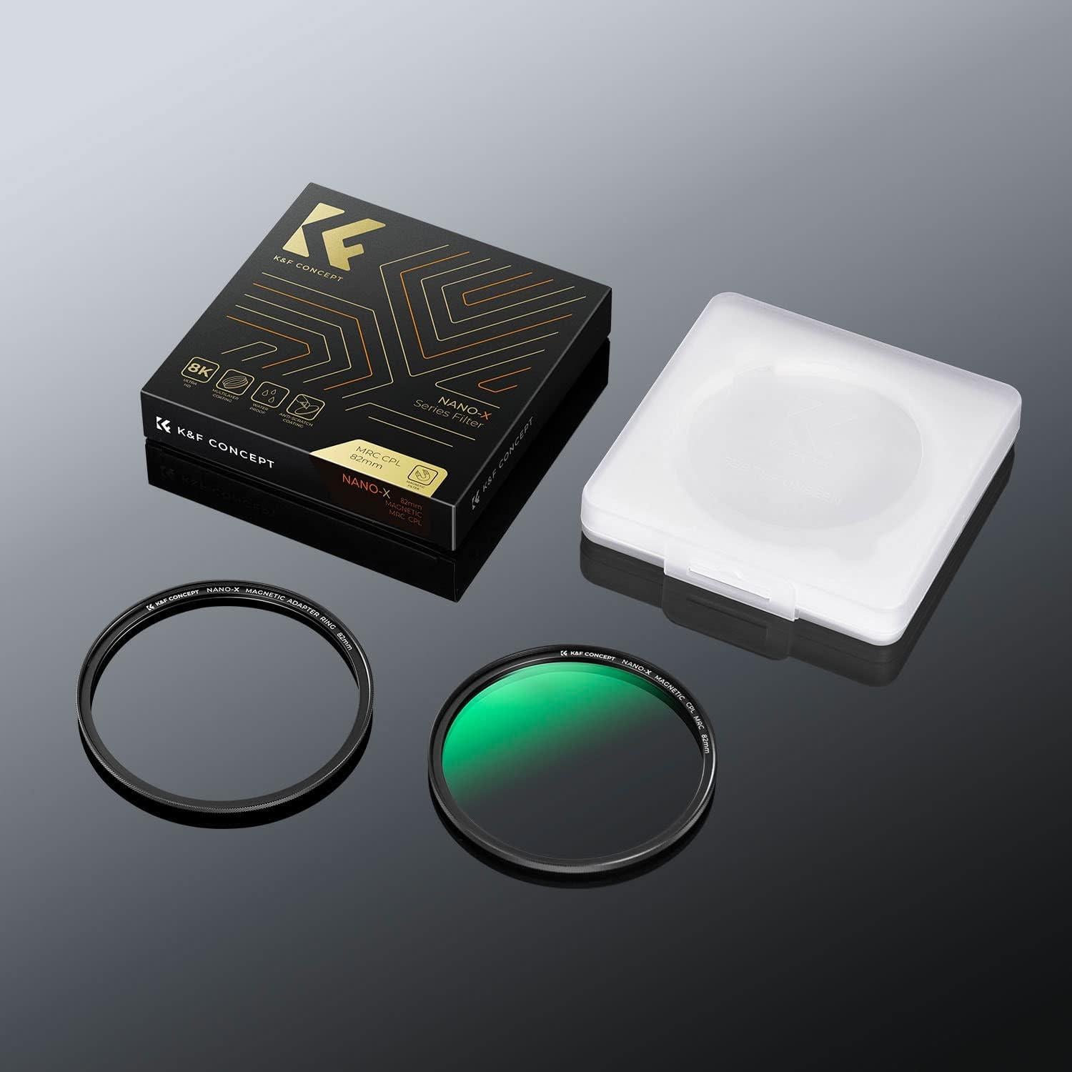 K&F Concept Nano X-Serie 67mm Magnetischer Polfilter mit Adapterring