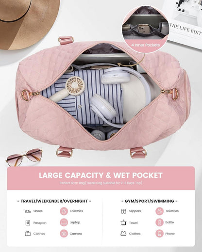 Sporttasche Damen Reisetasche Weekender wasserdicht für