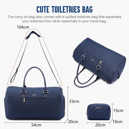 Sporttasche Damen Weekender Reisetasche Nassfach Marineblau