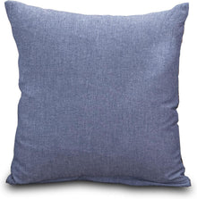 Kissenbezug 2er Set 40x40cm Gewaschene Baumwolle Navy Blau
