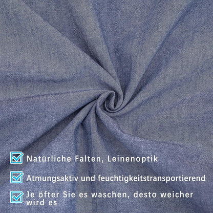 Kissenbezug 2er Set 40x40cm Gewaschene Baumwolle Navy Blau