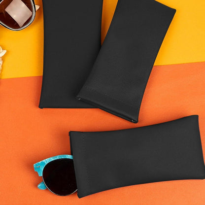 3er Set Weiche PU Leder Brillenetuis Schwarz für Damen Herren