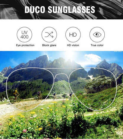 DUCO Polarisierte Vintage Sonnenbrille UV400-Schutz 3025S