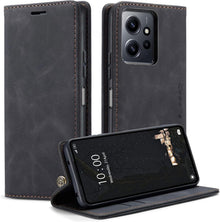 Handyhülle Xiaomi Redmi Note 12 4G Leder Flip Case Schwarz