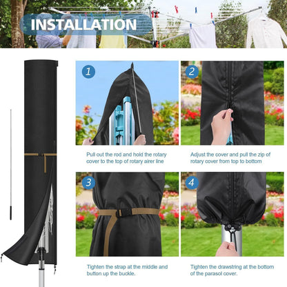 Wäschespinne Schutzhülle – Wetterfest & Winddicht 200x32cm