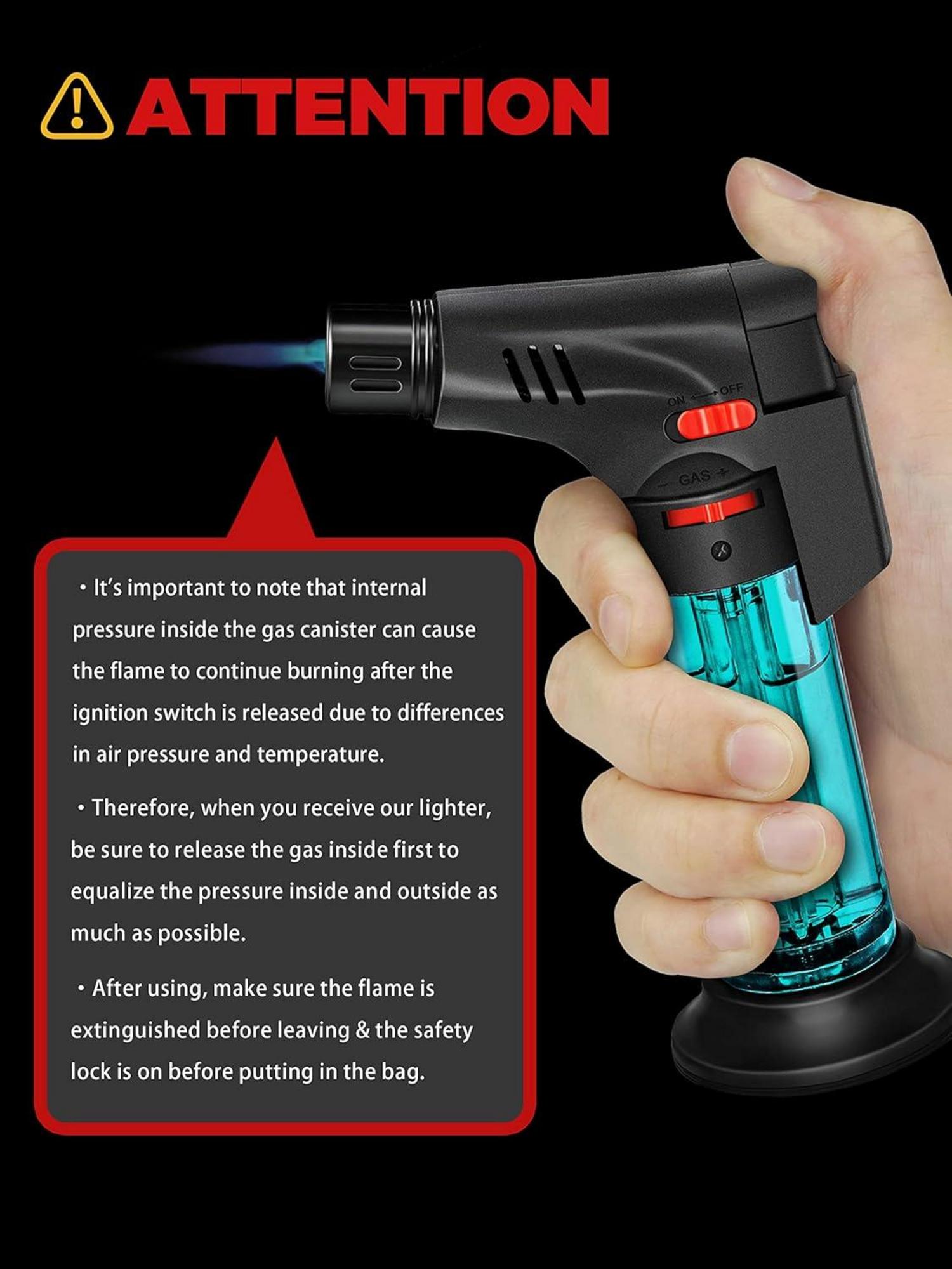 4 Stück Jetflame Feuerzeug Set - Winddicht, Butan Gas, Mini Fackel Feuerzeuge