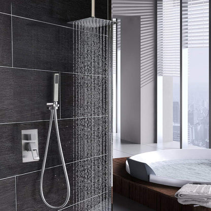 Großer Edelstahl Duschkopf 40.5cm Chrom | Regendusche mit hohem Druck