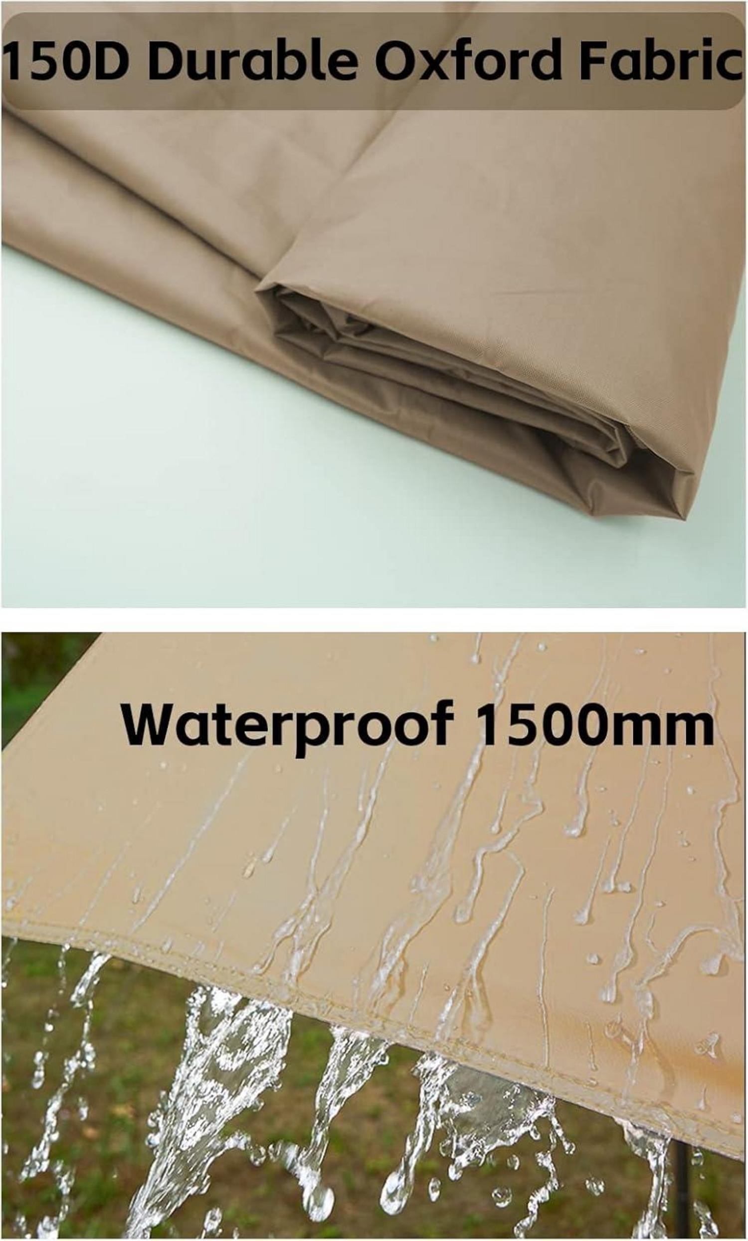 Ultraleichtes 3.5x3m Camping Tarp Zelt wasserdicht Multifunktional Beige