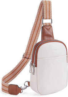 Telena Bauchtasche Damen Umhängetasche Crossbody Bag PU Leder stylisch