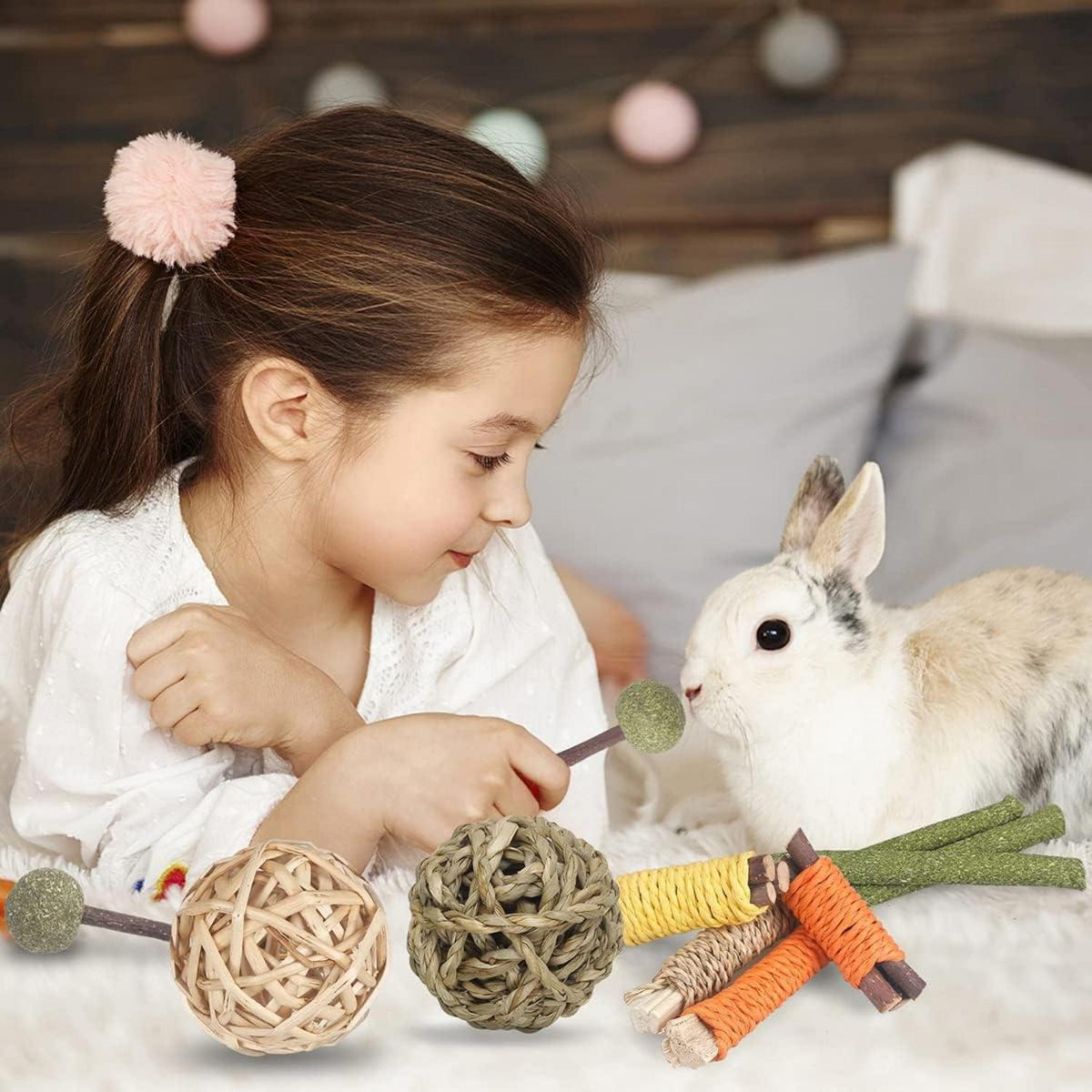 Kaninchen Meerschweinchen Hamster Hasen Spielzeug 18 Stück Timothy