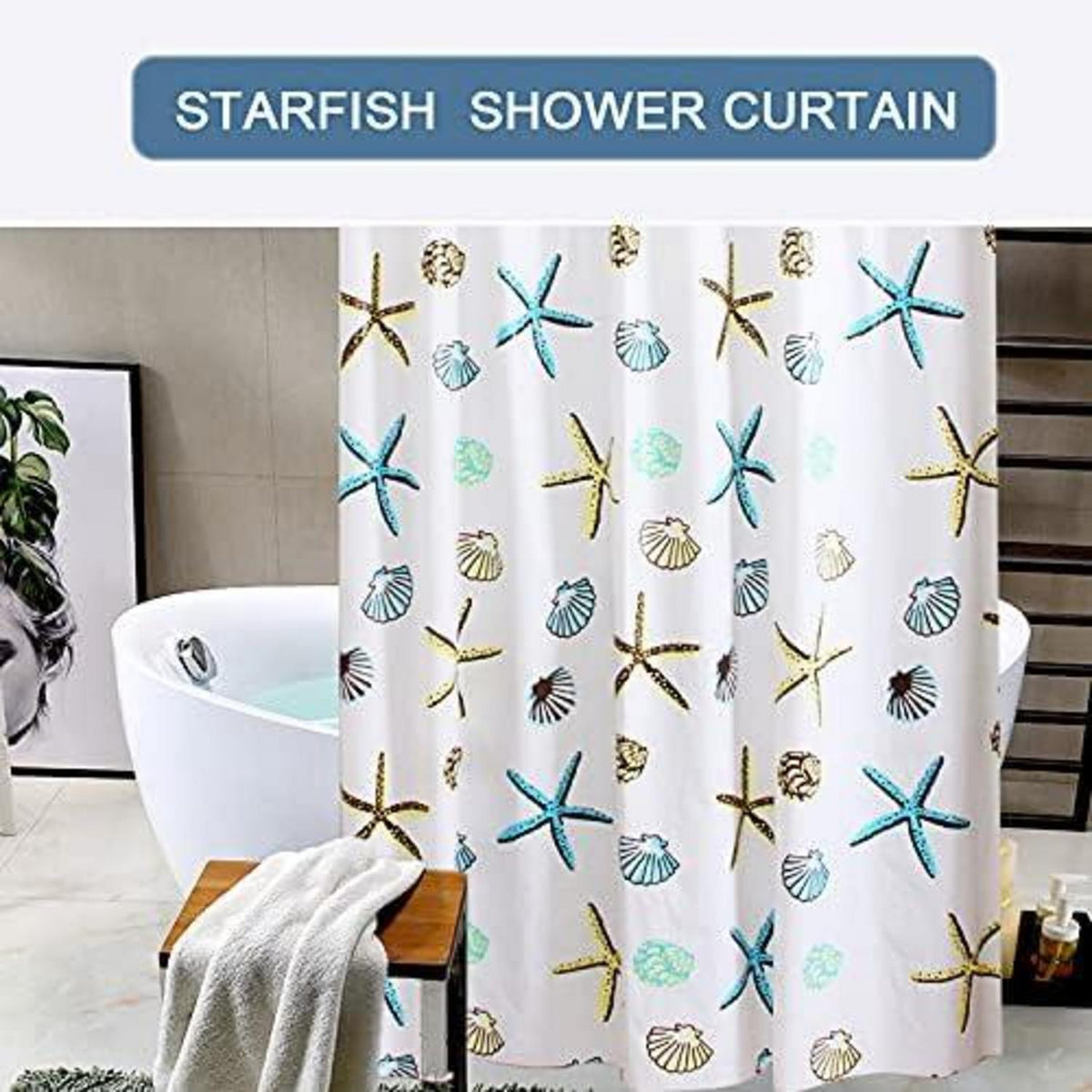 Antischimmel Duschvorhang PEVA 200x220 cm Blau Wasserdicht Badezimmer