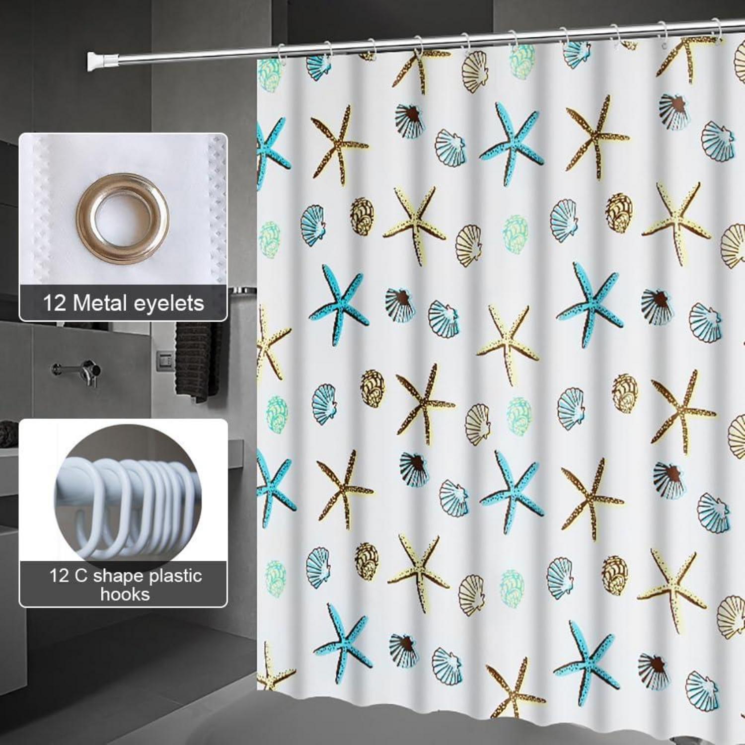 Duschvorhang Antischimmel Badezimmer 200x240cm Blau Wasserdicht PEVA