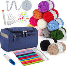 Häkelnadel Set mit 12 Farben Häkelgarn & Zubehör