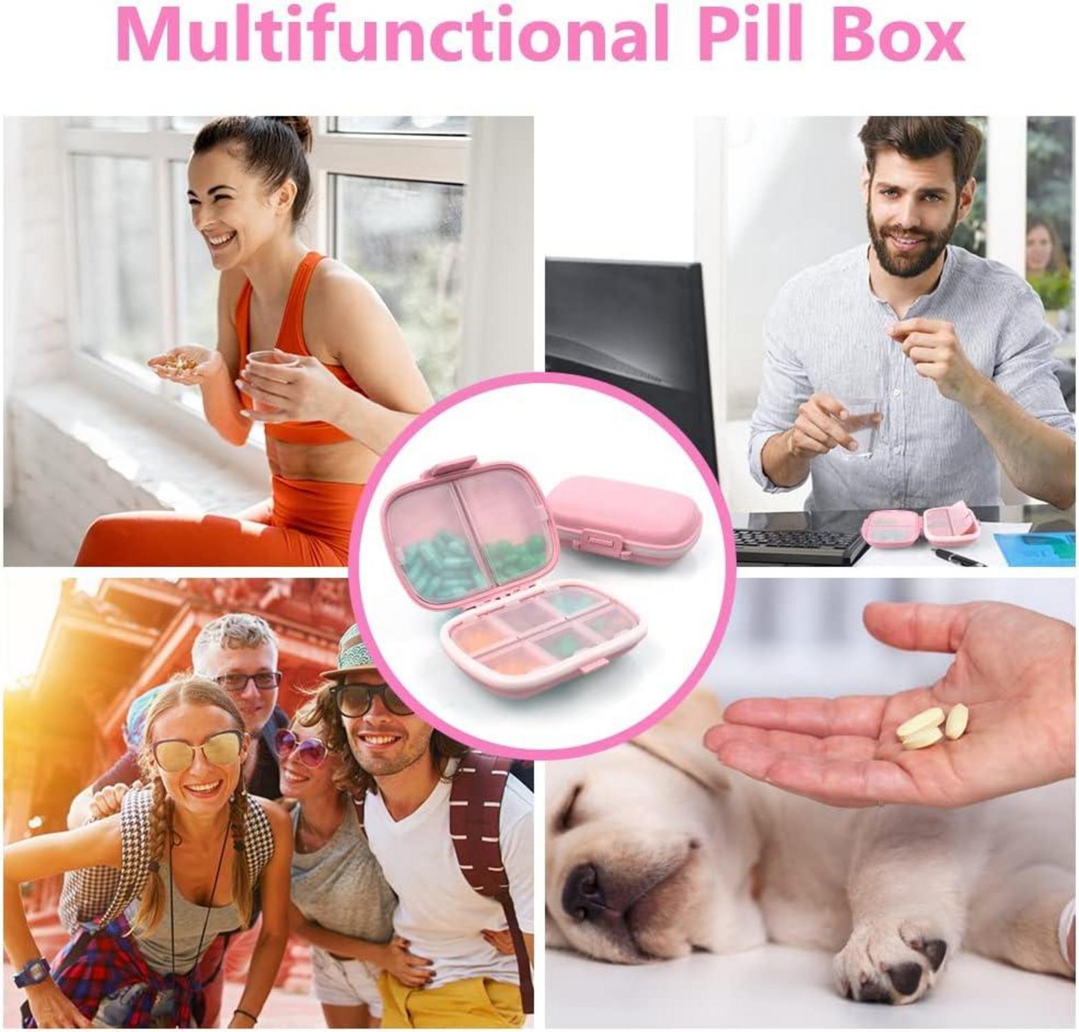 Tablettenbox 7 Tage Pillendose 8 Fächer Medikamentenbox BPA Frei